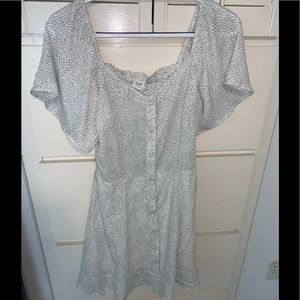 WHITE MINI DRESS WITH  BLACK SPOTS